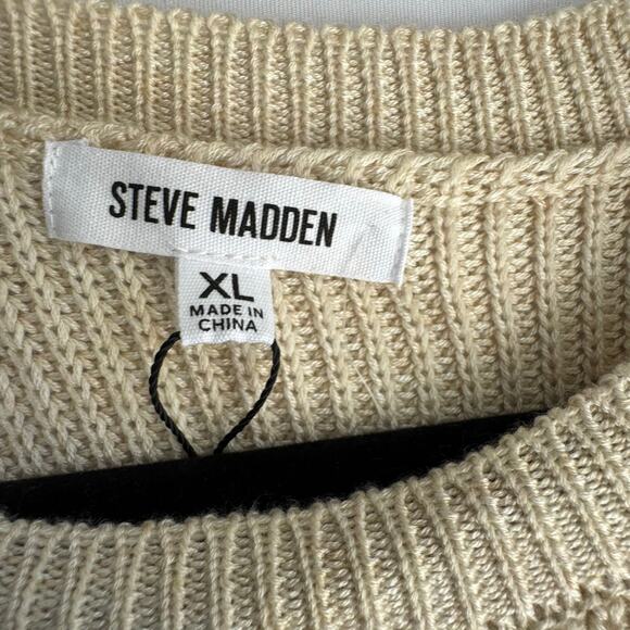 NWT Cute Women's Steve Madden Stripped Brown and Tan Sweater Size XL - Picture 6 of 8